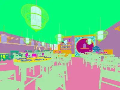 Business Restaurant - Coffee - Banquet  139 3D model