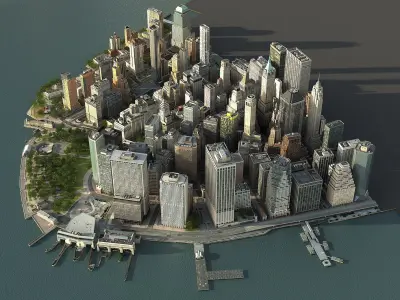  Manhattan Lower Tip Low Poly 
