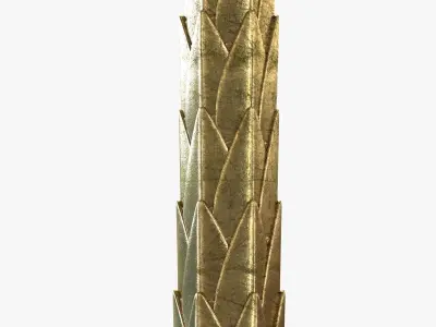 Albert Cheuret  Cactus  Art Deco Bronze and Alabaster Standing 3D model