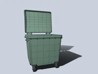 trash container Low-poly 3D model get
