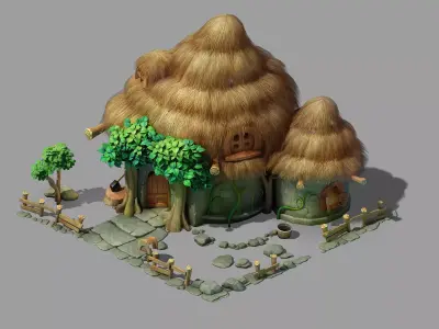 Snow White Cottage 03 3D model
