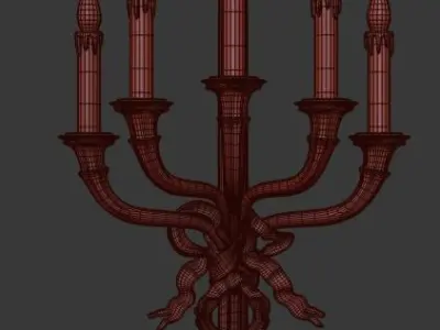 vintage wall lamp 4 Low-poly 3D model