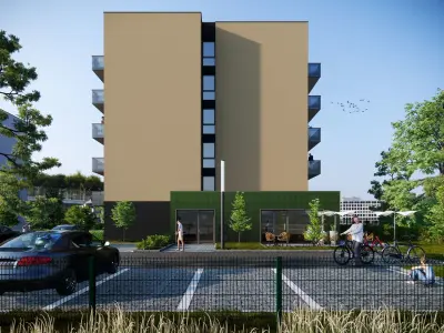 Apartment Building Exterior 01 3D model