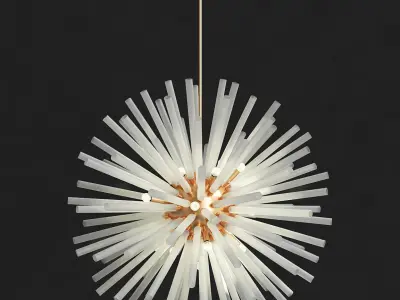 VINTAGE SPUTNIK WHITE GLASS 3D model