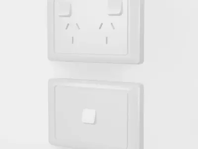 Electric Wall Outlets Low-poly 3D model