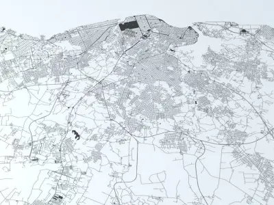 Havana Road Network and Streets 3D model