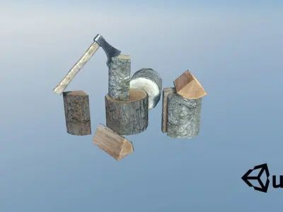 Lumberyard Decorations Low-poly 3D model