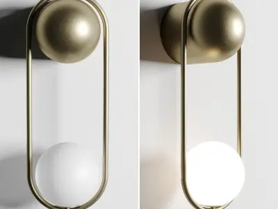 Matthew McCormick Mila Sconce wall light Low-poly 3D model