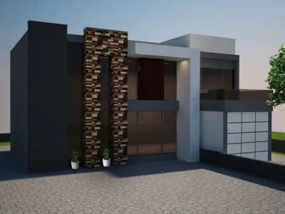 modern house exterior 3D model