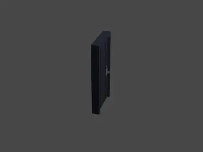 Modern Black Door Low-poly 3D model