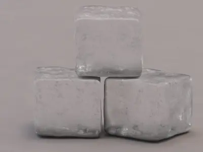 ICE CUBES Low-poly 3D model