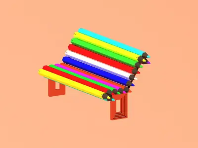 Pencil chair 3D model