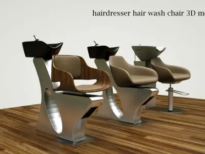 Hair Salon Chair 3D model 3D model