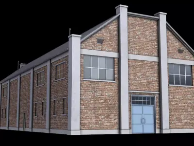 12 PBR Industrial Buildings Collection 3D Model Pack