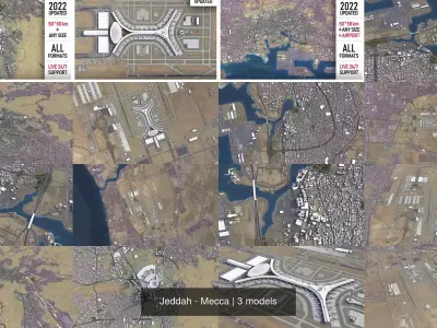 Jeddah - Mecca 3D Model Pack