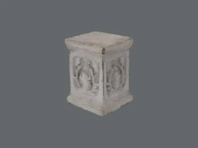 classical stone plinth Low-poly 3D model