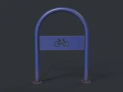 Bike Rack 18 PBR Game Ready Low-poly 3D model