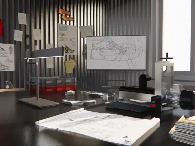 Loft studio 3D model