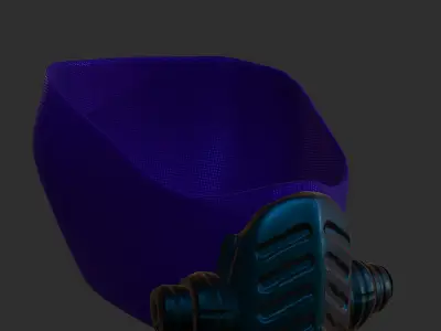 Gas mask helmet 3d model scifi Low-poly  Low-poly 3D model