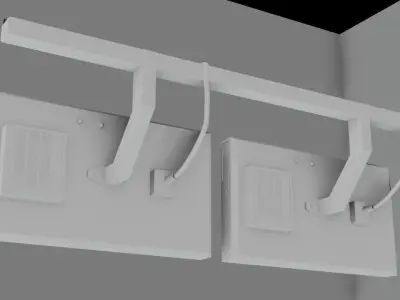 Sci fi Monitors 3D model 3D model