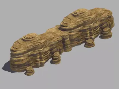 Stone - Large Weathered Stone 01 3D model