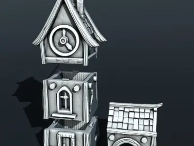 medieval house 3D print model