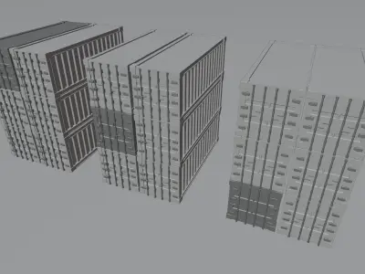 Shipping Container Low-poly 3D model