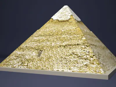 The Egyptian Pyramid of Khafre Low-poly 3D model