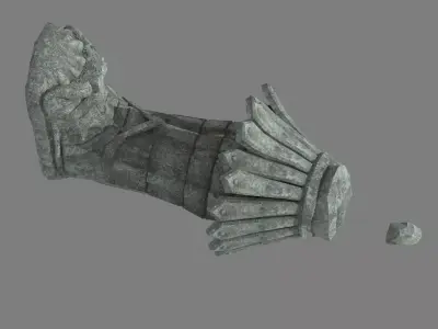 Broken Soldier Statue - Stone Rubble 05 3D model