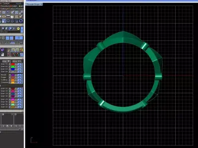 Architectural Gold Ring  3D print model