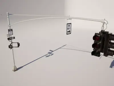 Urban Traffic Light 3D model