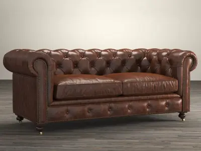72 The Petite Kensington Leather Sofa 3D model