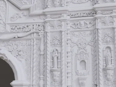 Baroque Church Facade 3D model