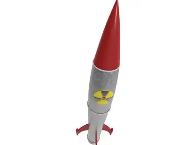 nuke nuclear war head cartoon style model 3D print model