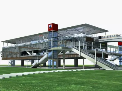 Light Rail Station 4 3D model