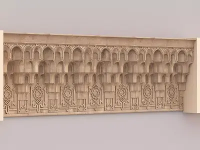 Muqarnas Architectural Cornice 006 3D model