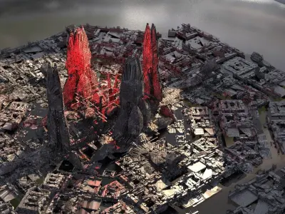 Sci fi Base Claws Kit bash 3D model