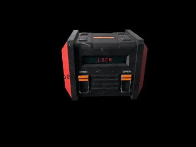 sci fi box - low poly Low-poly 3D model