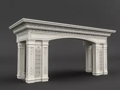 mosque entrance 02 3D model
