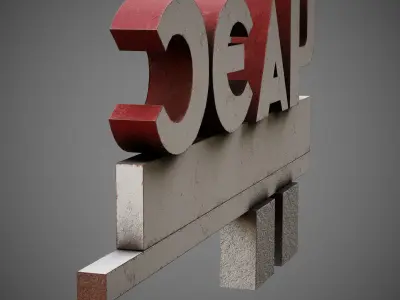 Stela Chernobyl Nuclear Power Plants  Low-poly 3D model