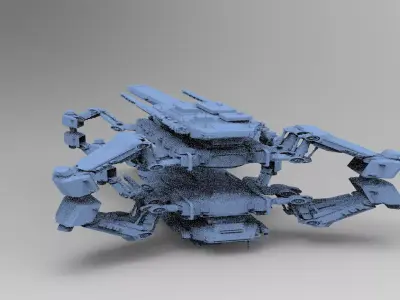 Advanced Ancient Civilization Ship architecture 2 3D model