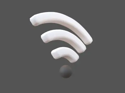 Wifi Symbol v3 022 Low-poly 3D model