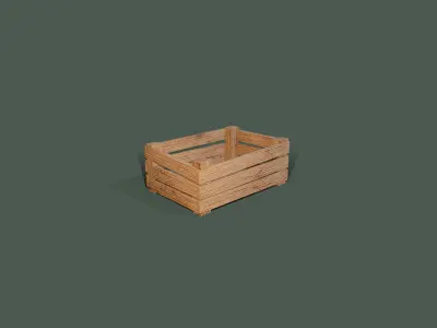 Wooden Box  Realistic Game Ready Prop  Low-poly 3D model