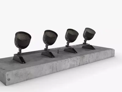 Floodlight 01 Low-poly 3D model