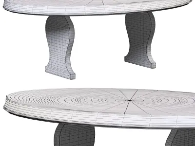 GRAND CONCORDE OVAL TABLE by bakerfurniture 3D model