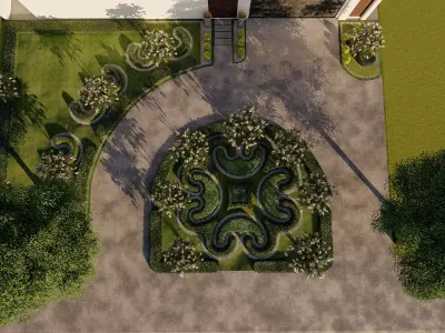 landscape design 3d architecture rendering patio  exterior 3D model