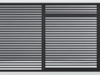 Aluminium door 23 3D model