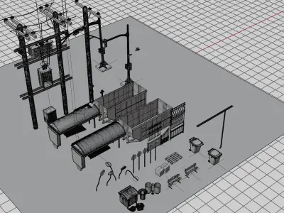 City assets 3D model