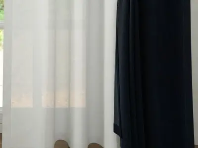 Curtain curtains 3D model