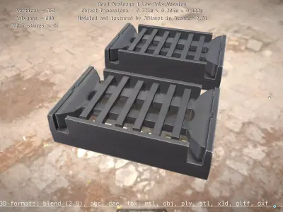 Road Drainage 1 Low-Poly Version Low-poly 3D model